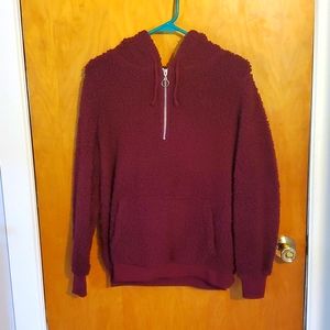 Women's hooded zip sweater